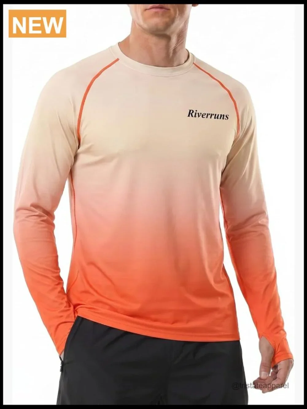 Men's UPF 50+ Sun Protection Long Sleeve Fishing Shirt Quick Dry Rash Guard L
